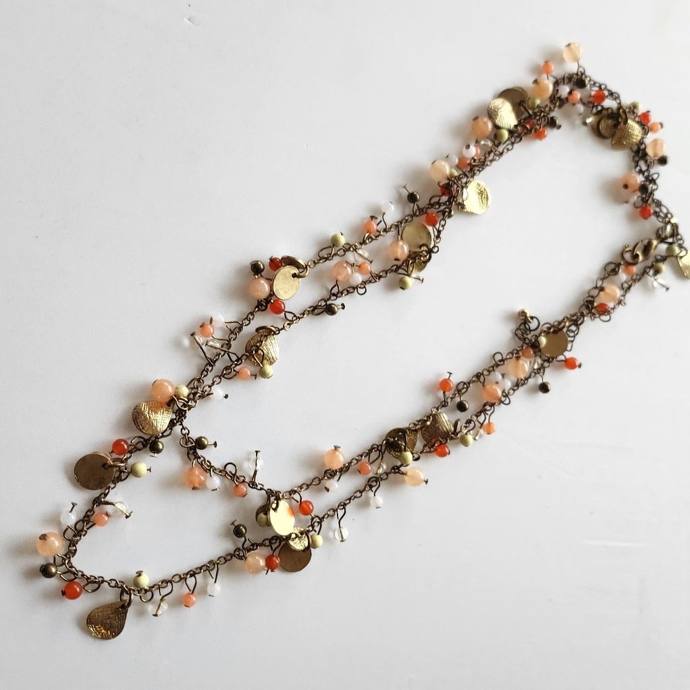 Bohemian-Style Multi-Beaded Long Necklace